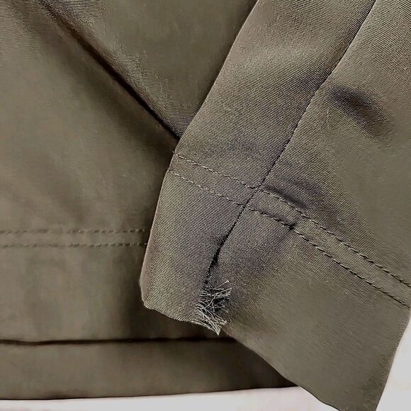 Mossimo Roll Tab Belted Waist Utility Dress Army Green Medium w/ Pockets (Flaw) - Picture 6 of 11